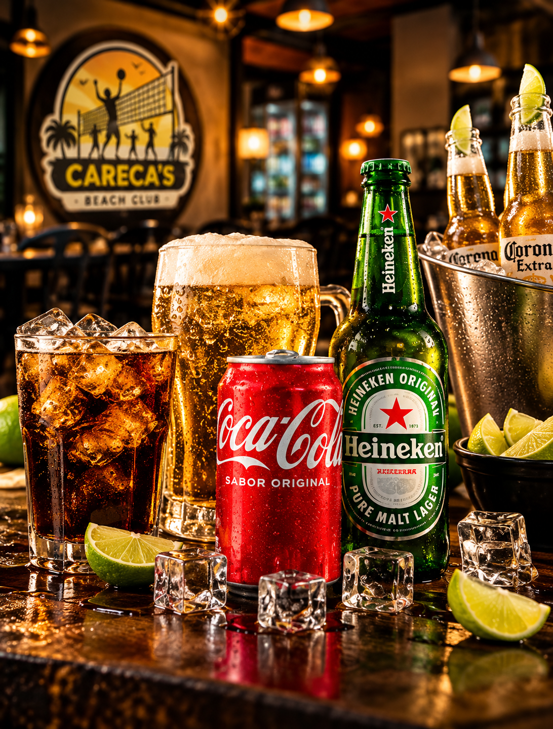 Bebidas do Careca's Beach Club